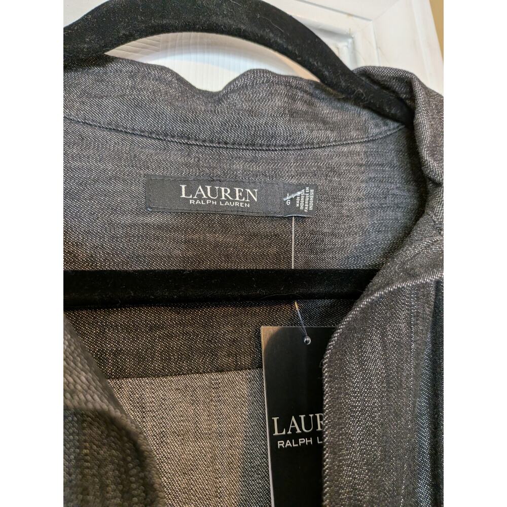 Lauren Ralph Lauren Denim Cotton Shift Dress Size Large NWT Quiet Luxury Preppy - Picture 6 of 11
